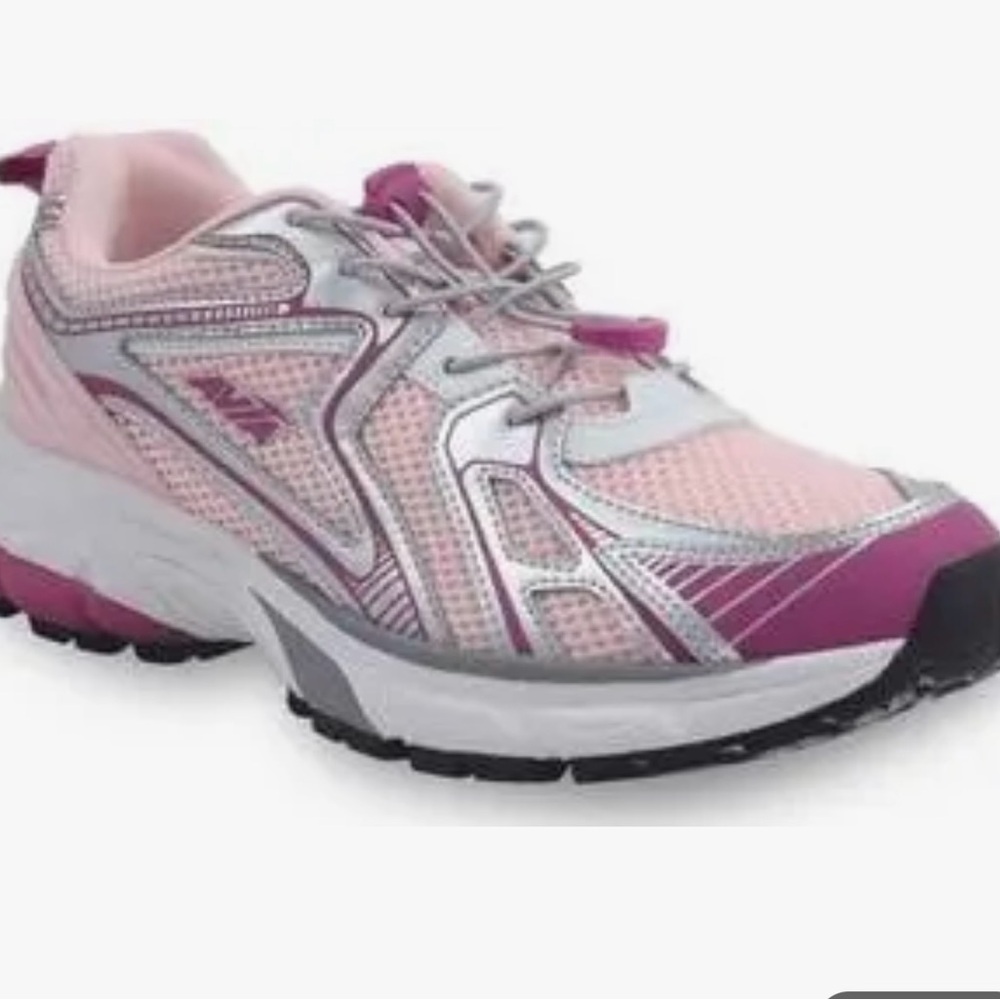 Avia Women's Pink and Silver Running Shoes